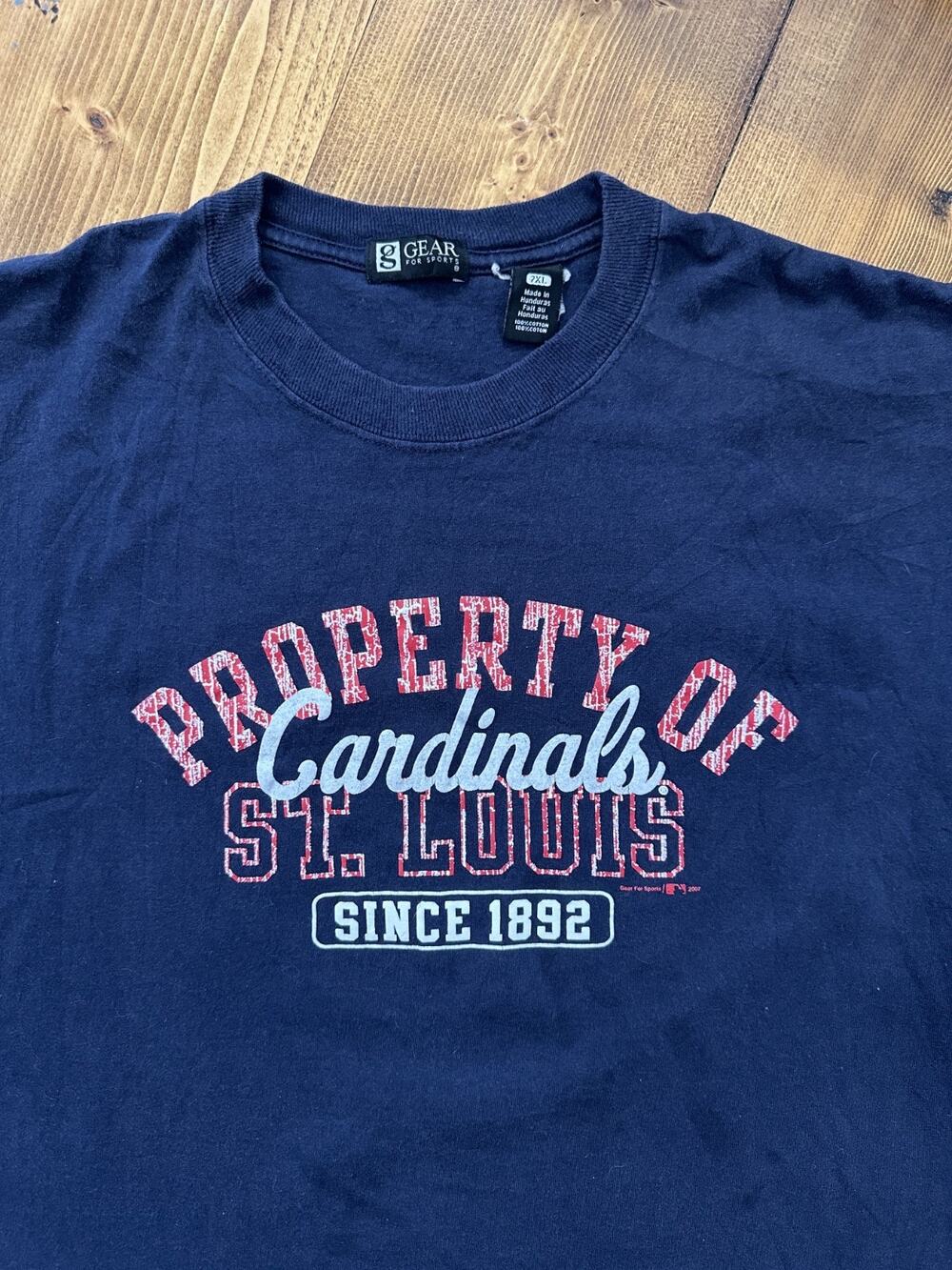 Vtg 2007 y2k St Louis Cardinals MLB Baseball T-Shirt Navy Gear Sports XXL Tee